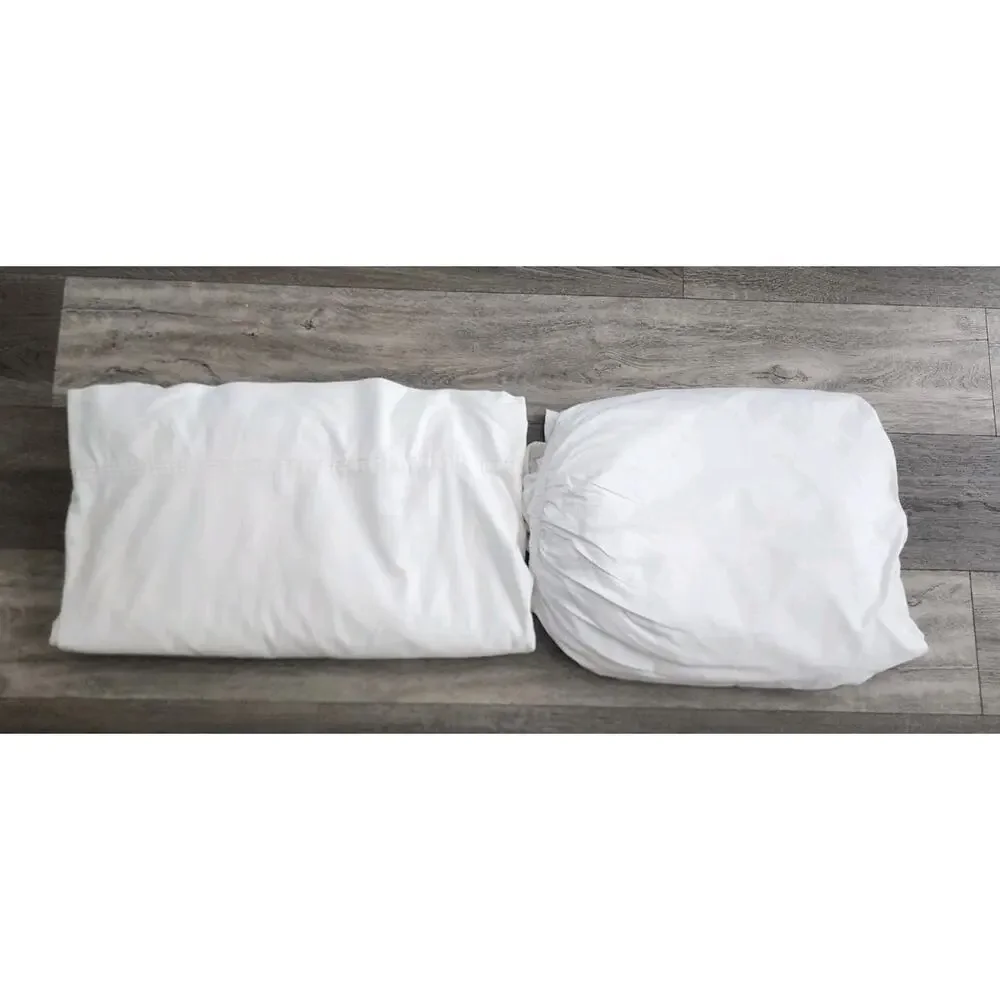Pottery Barn White Cotton Full Sheet Set